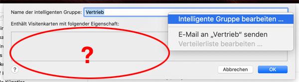 Apple Adressbuch Intelligente Gruppe bearbeiten