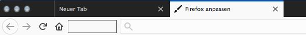 Firefox 57 Quantum GUI