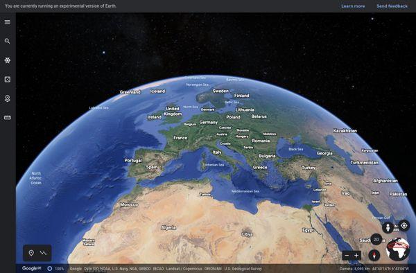 Google Earth 2020 Vorschau