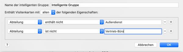 Intelligente Adressgruppe